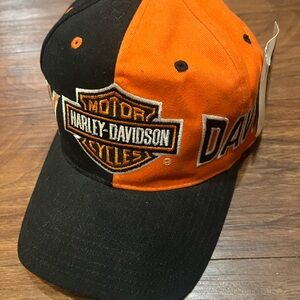 Harley-Davidson Black and Orange Baseball Hat